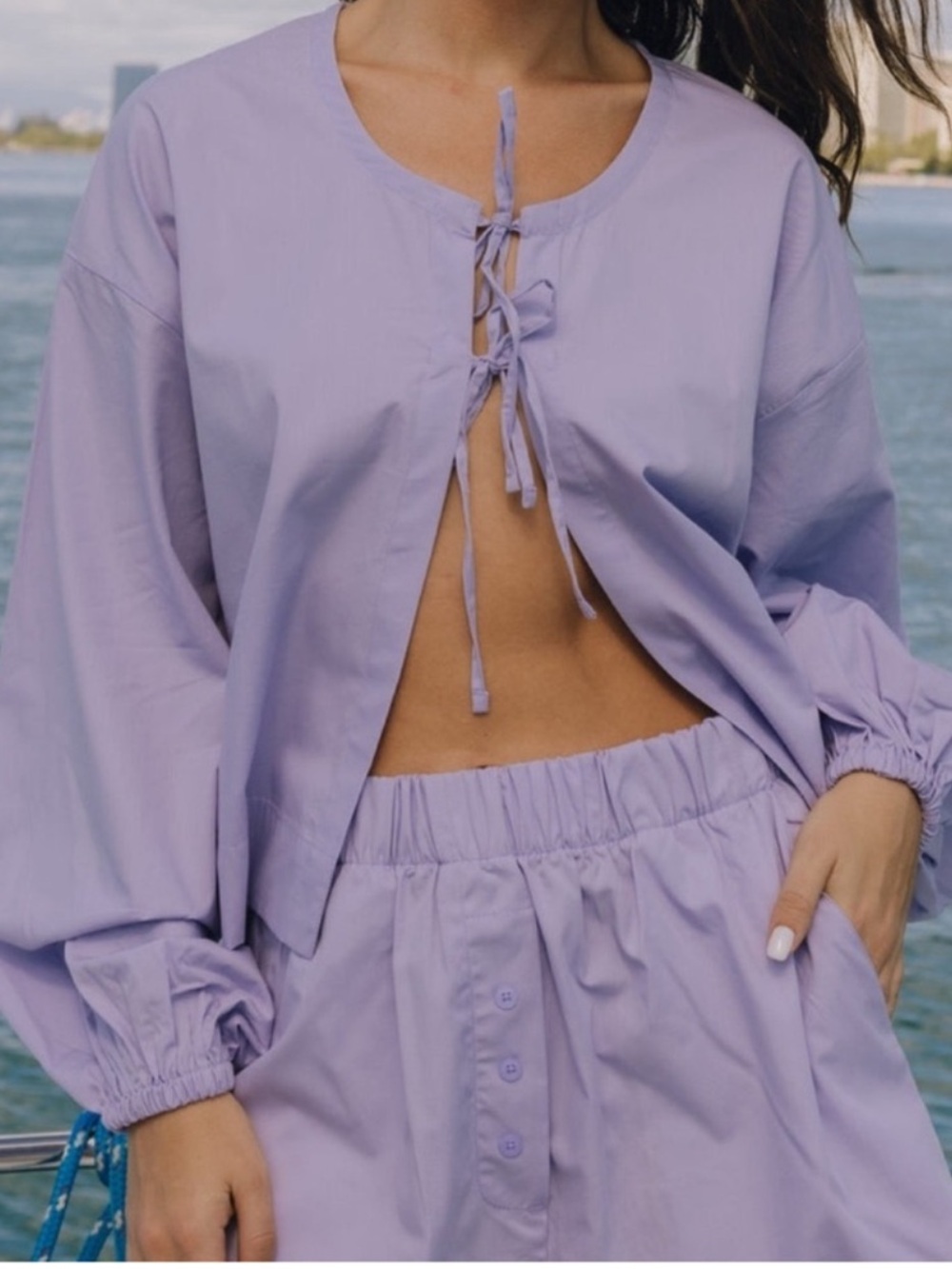 Daily Drills Poplin Tie Top